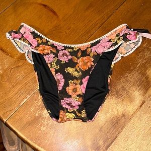 Victoria’s Secret shimmer floral ruffle swim bottom NWT